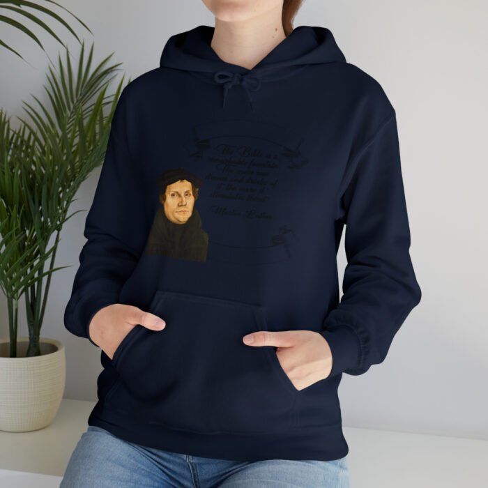 The Bible is a Remarkable Fountain - Martin Luther - Unisex Heavy Blend™ Hooded Sweatshirt 90