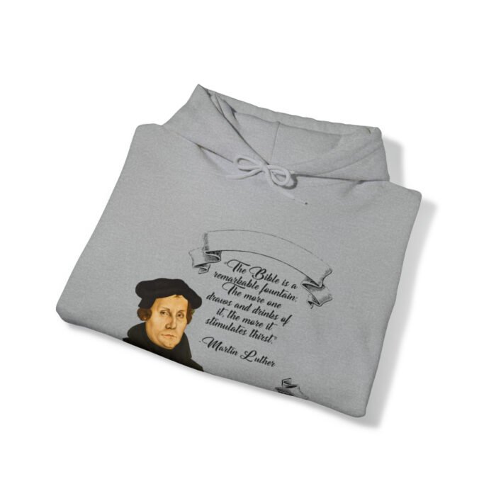 The Bible is a Remarkable Fountain - Martin Luther - Unisex Heavy Blend™ Hooded Sweatshirt 4