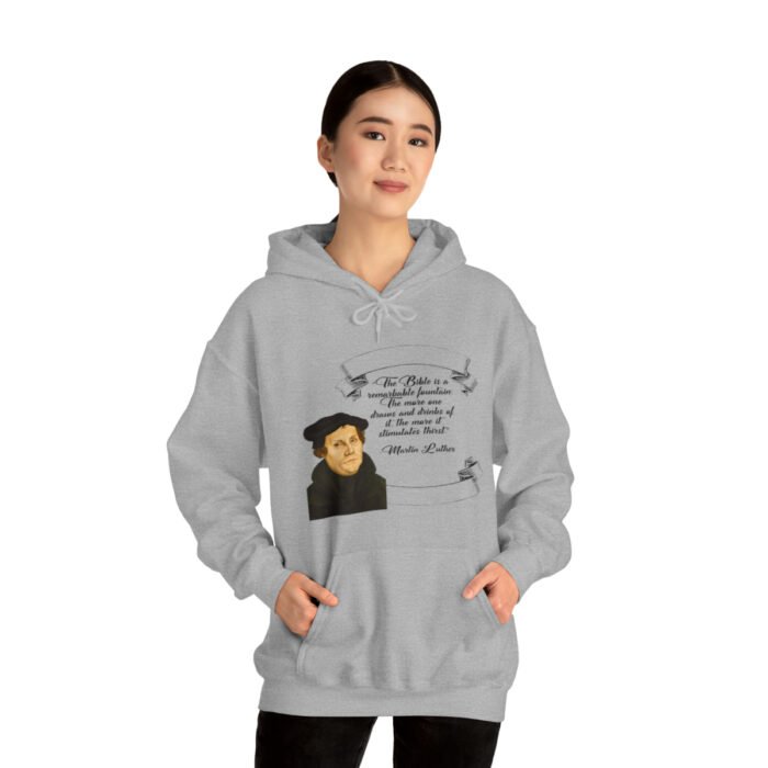 The Bible is a Remarkable Fountain - Martin Luther - Unisex Heavy Blend™ Hooded Sweatshirt 5