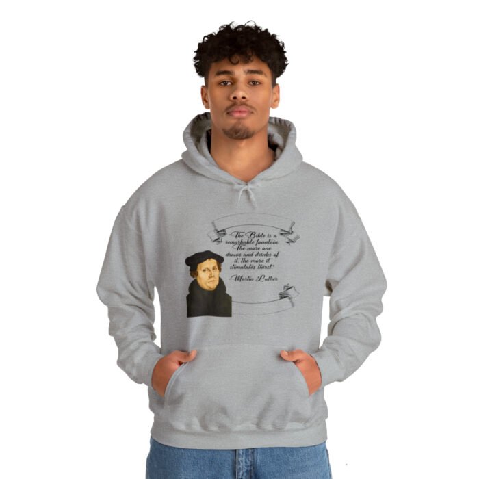 The Bible is a Remarkable Fountain - Martin Luther - Unisex Heavy Blend™ Hooded Sweatshirt 6