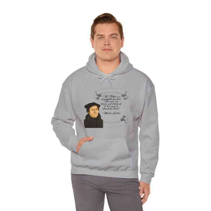 The Bible is a Remarkable Fountain - Martin Luther - Unisex Heavy Blend™ Hooded Sweatshirt 8