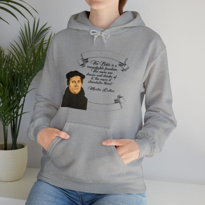 The Bible is a Remarkable Fountain - Martin Luther - Unisex Heavy Blend™ Hooded Sweatshirt 9