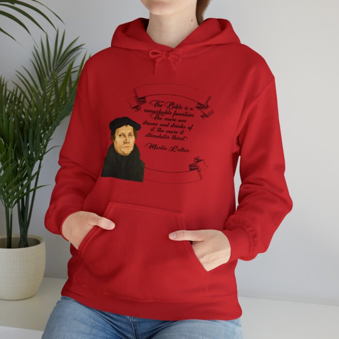 The Bible is a Remarkable Fountain - Martin Luther - Unisex Heavy Blend™ Hooded Sweatshirt 108