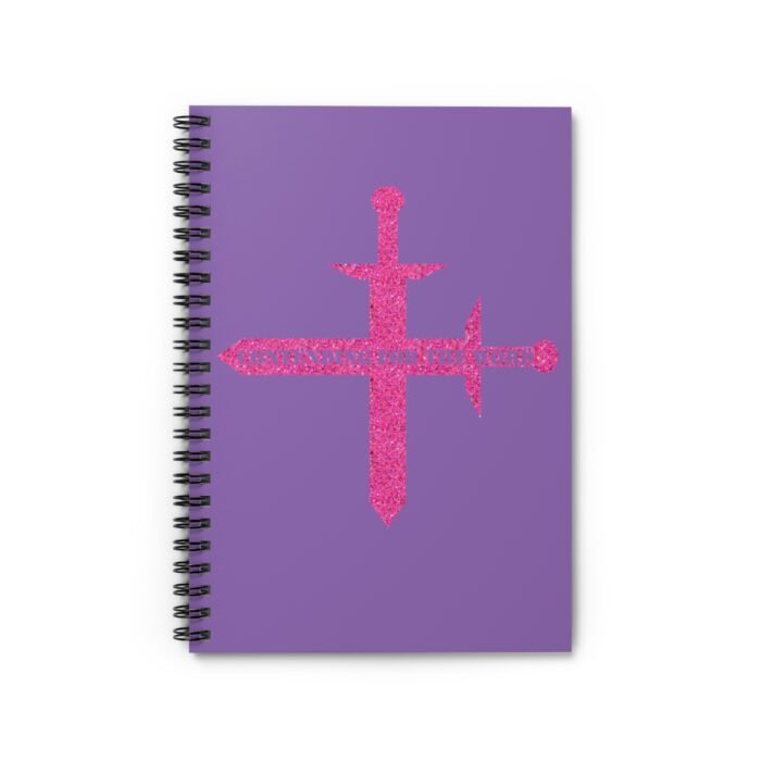 Contending for the Word - Hot Pink Glitter and Lilac - Spiral Notebook - Ruled Line 2