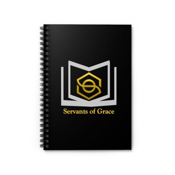 Servants of Grace - Black, Gold, Silver Spiral Notebook - Ruled Line 1