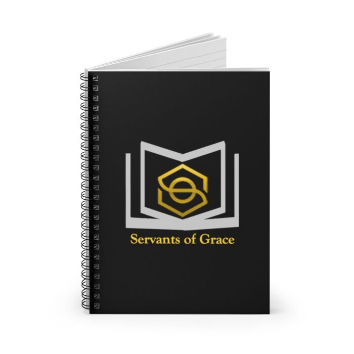 Servants of Grace - Black, Gold, Silver Spiral Notebook - Ruled Line 2