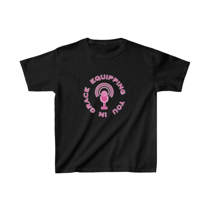 Equipping You in Grace - Jn. 3:16 - Pink Glitter - Girls Heavy Cotton™ Tee 5