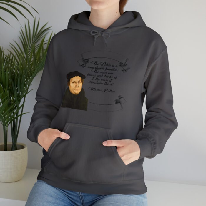 The Bible is a Remarkable Fountain - Martin Luther - Unisex Heavy Blend™ Hooded Sweatshirt 81