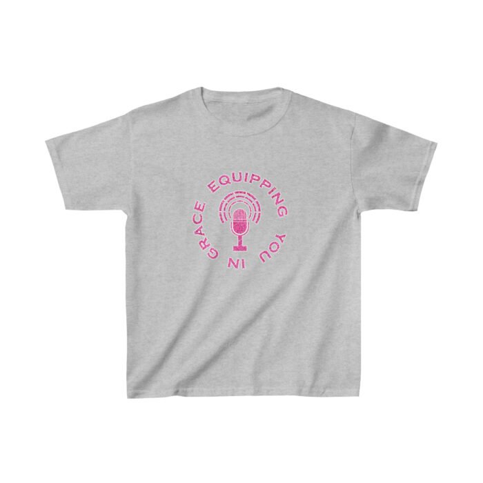Equipping You in Grace - Jn. 3:16 - Pink Glitter - Girls Heavy Cotton™ Tee 7