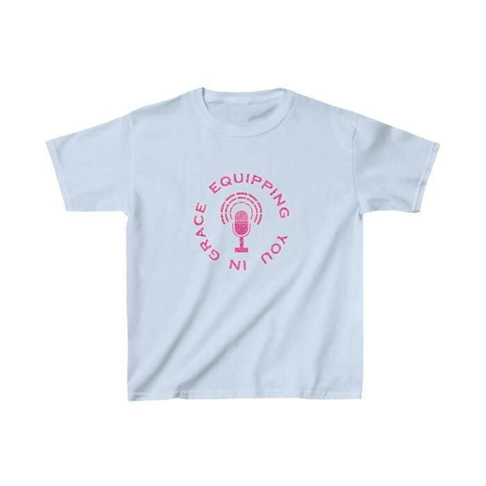Equipping You in Grace - 2 Tim. 1:9 - Pink Glitter - Girls Heavy Cotton™ Tee 11