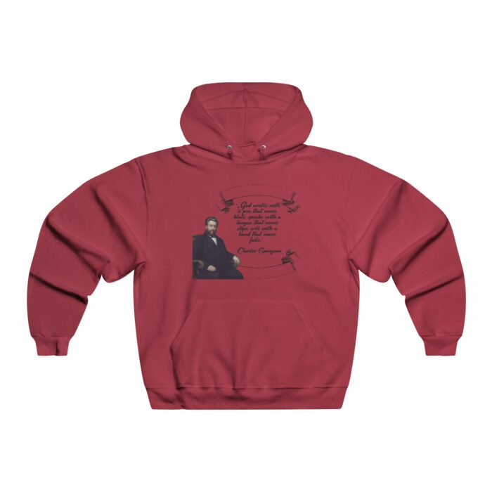 Spurgeon - God Writes with a Pen that Never Blots - Men's NUBLEND® Hooded Sweatshirt 1
