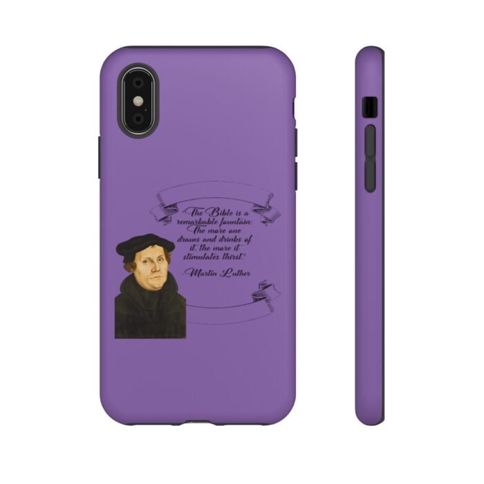 The Bible is a Remarkable Fountain - Martin Luther - Lilac - iPhone Tough Cases 28