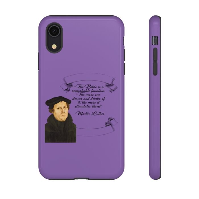 The Bible is a Remarkable Fountain - Martin Luther - Lilac - iPhone Tough Cases 29