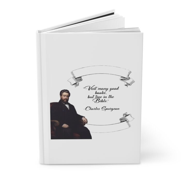 Spurgeon - Visit Many Good Books - White Hardcover Journal Matte 1