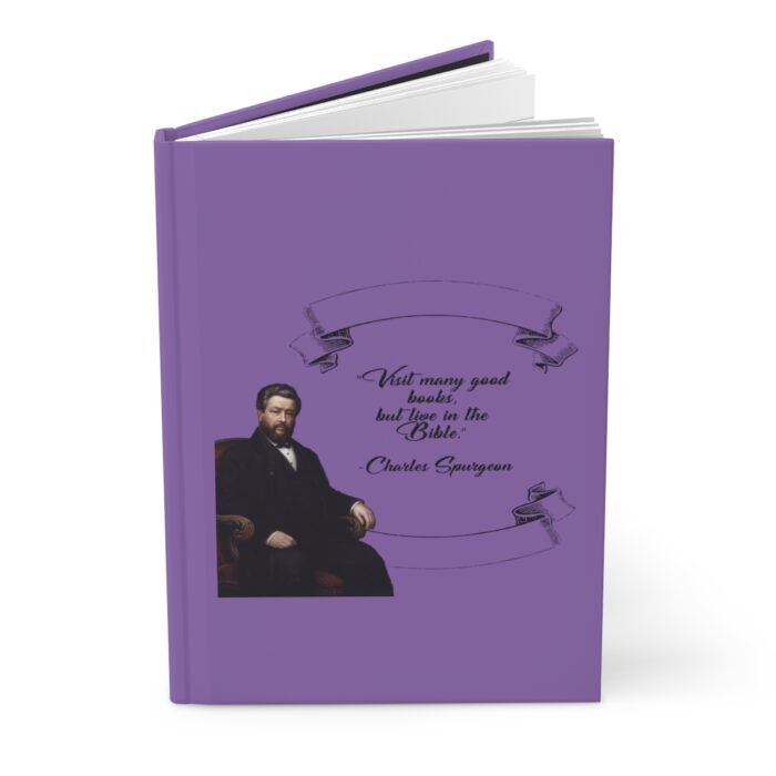 Spurgeon - Visit Many Good Books - Purple Hardcover Journal Matte 1