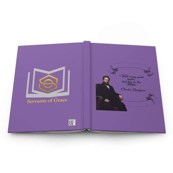 Spurgeon - Visit Many Good Books - Purple Hardcover Journal Matte 5