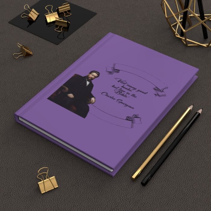 Spurgeon - Visit Many Good Books - Purple Hardcover Journal Matte 6