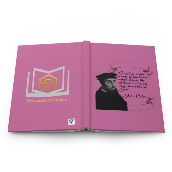 Calvin - Scripture is Like a Pair of Spectacles - Pink Hardcover Journal Matte 5