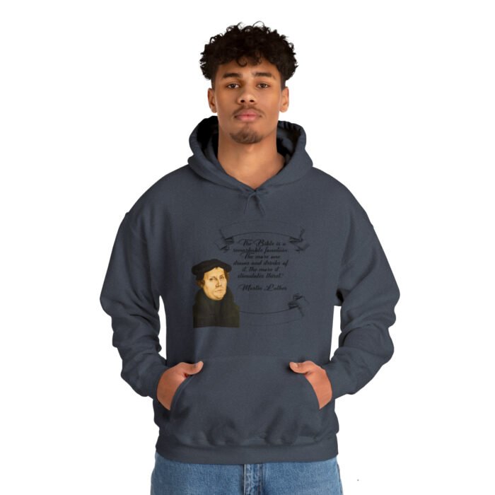 The Bible is a Remarkable Fountain - Martin Luther - Unisex Heavy Blend™ Hooded Sweatshirt 96