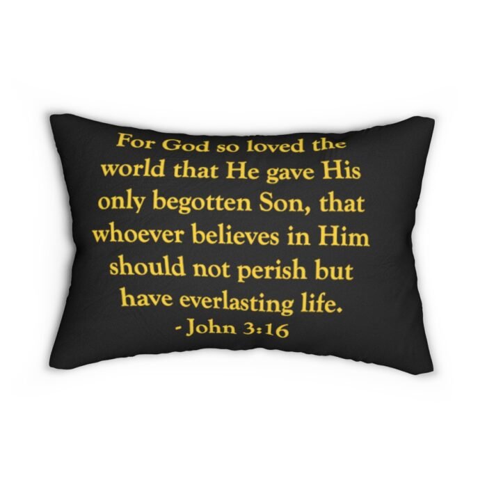 Theology for Life - Black - Spun Polyester Lumbar Pillow 3