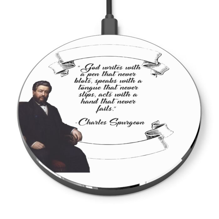 God Writes with a Pen that Never Blots - Spurgeon - Wireless Charger 1