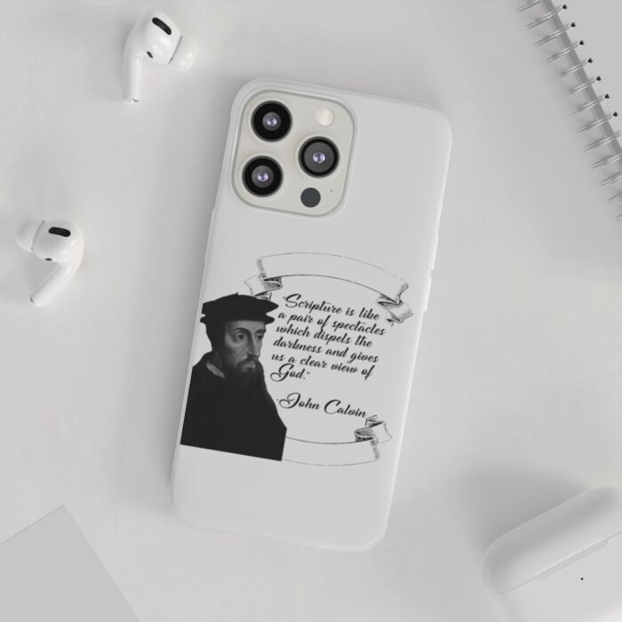 Calvin - Scripture is Like a Pair of Spectacles - White iPhone 13, Mini, Pro, Pro Max Flexi Cases 25
