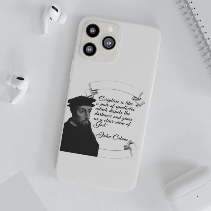 Calvin - Scripture is Like a Pair of Spectacles - White iPhone 13, Mini, Pro, Pro Max Flexi Cases 18