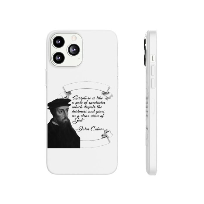 Calvin - Scripture is Like a Pair of Spectacles - White iPhone 13, Mini, Pro, Pro Max Flexi Cases 16