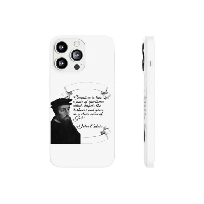 Calvin - Scripture is Like a Pair of Spectacles - White iPhone 13, Mini, Pro, Pro Max Flexi Cases 12