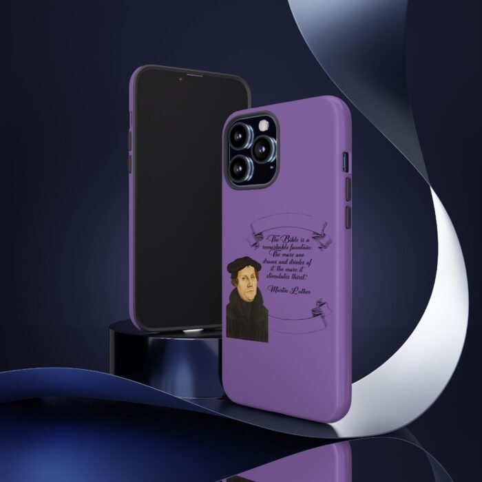The Bible is a Remarkable Fountain - Martin Luther - Lilac - iPhone Tough Cases 68