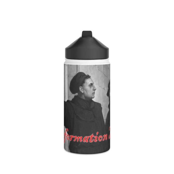 Reformation Day - Martin Luther - White Stainless Steel Water Bottle, Standard Lid 1