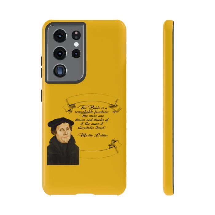 The Bible is a Remarkable Fountain - Martin Luther - Yellow - Samsung Galaxy Tough Cases 51