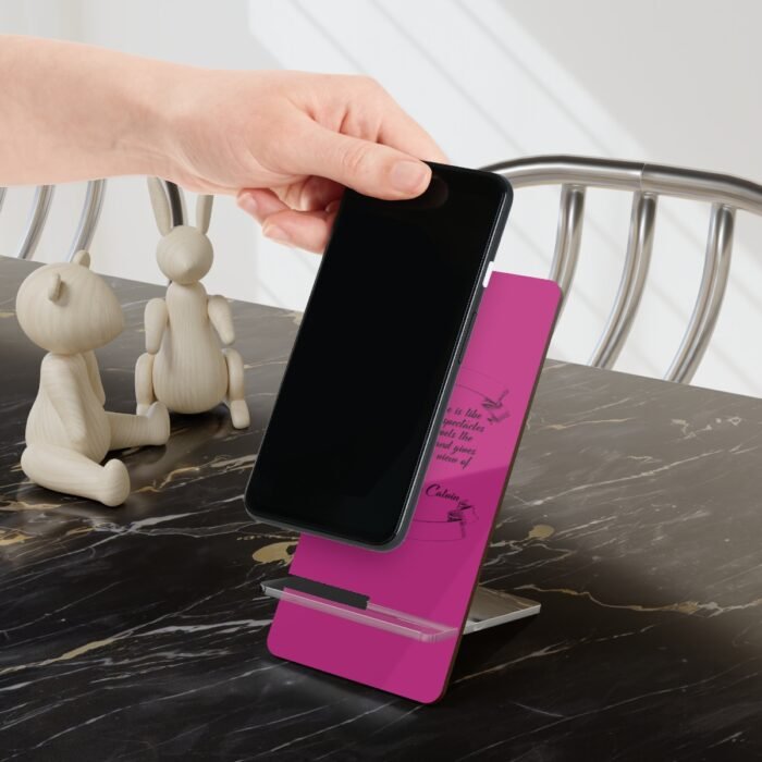 Scripture is Like a Pair of Spectacles - Calvin - Pink Mobile Display Stand for Smartphones 5