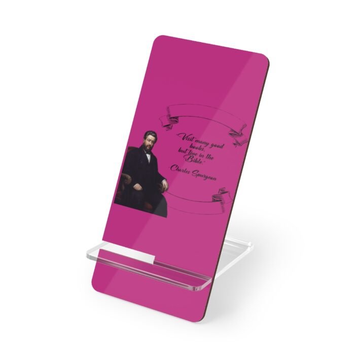 Visit Many Good Books - Spurgeon - Pink Mobile Display Stand for Smartphones 1
