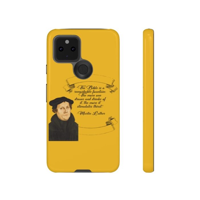 The Bible is a Remarkable Fountain - Martin Luther - Yellow - Google Pixel Tough Cases 21