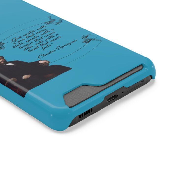 Spurgeon - God Writes with a Pen that Never Blots - Turquoise Samsung Galaxy S21- S22 Case with Card Holder 8
