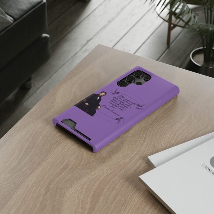 Spurgeon - God Writes with a Pen that Never Blots - Purple Samsung Galaxy S21- S22 Case with Card Holder 54