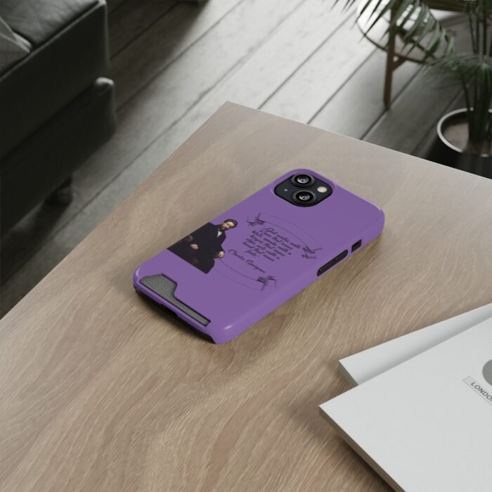 Spurgeon - God Writes with a Pen that Never Blots - Purple iPhone 13 Case with Card Holder 55