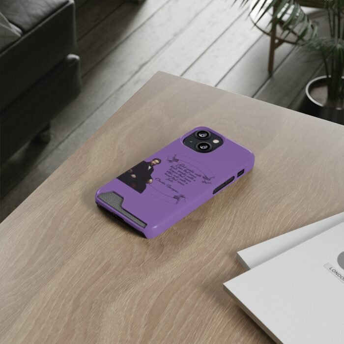 Spurgeon - God Writes with a Pen that Never Blots - Purple iPhone 13 Case with Card Holder 71