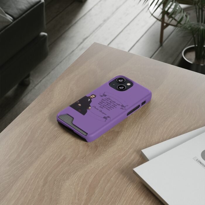 Spurgeon - God Writes with a Pen that Never Blots - Purple iPhone 13 Case with Card Holder 76