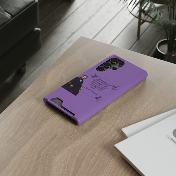 Spurgeon - God Writes with a Pen that Never Blots - Purple Samsung Galaxy S21- S22 Case with Card Holder 59