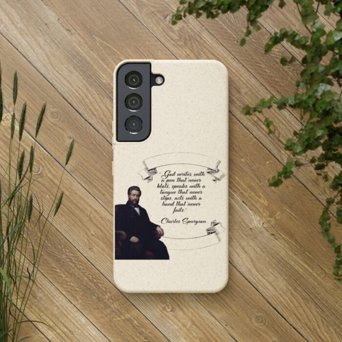 Spurgeon - God Writes with a Pen that Never Blots - Samsung Galaxy S20 - S22 Biodegradable Cases 3