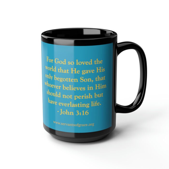 Servants of Grace - John 3:16 - Turquoise Mug, 15oz 6