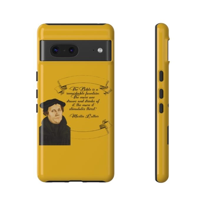 The Bible is a Remarkable Fountain - Martin Luther - Yellow - Google Pixel Tough Cases 1