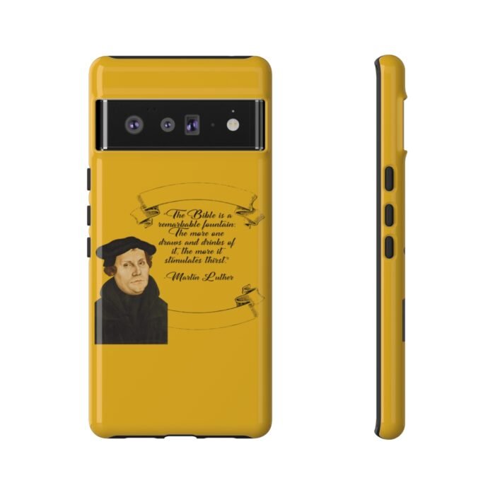 The Bible is a Remarkable Fountain - Martin Luther - Yellow - Google Pixel Tough Cases 9