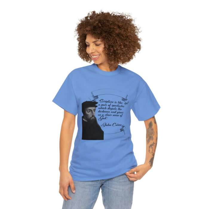 Calvin - Scripture is Like a Pair of Spectacles - Unisex Heavy Cotton Tee 43