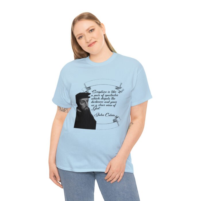 Calvin - Scripture is Like a Pair of Spectacles - Unisex Heavy Cotton Tee 4
