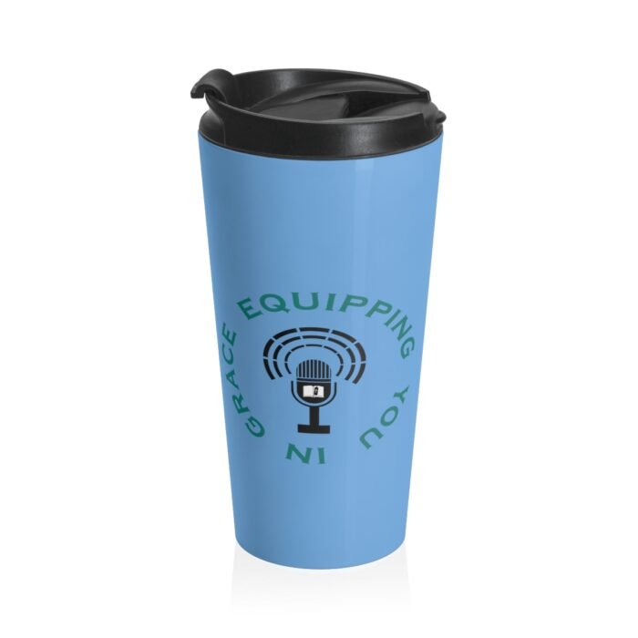 Equipping You in Grace - Blue - Stainless Steel Travel Mug 4