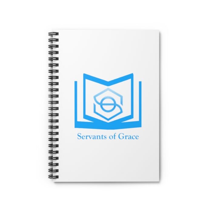 Servants of Grace - White, Blue Spiral Notebook - Ruled Line 1