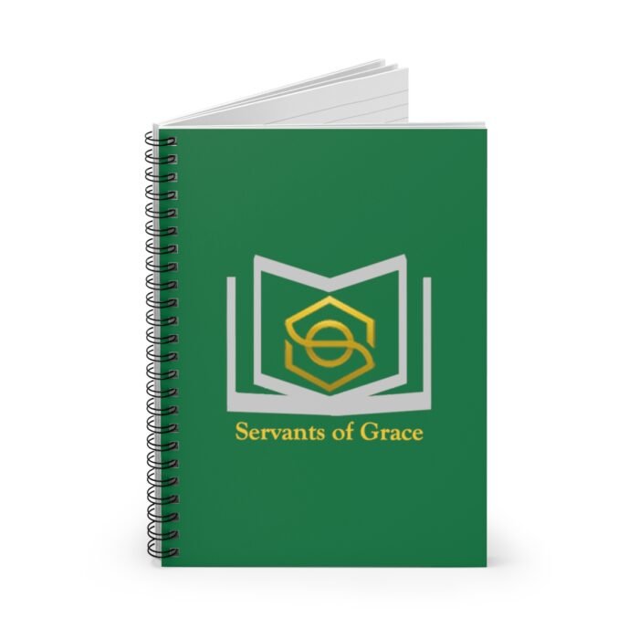 Servants of Grace - Dark Green, Gold, Silver Spiral Notebook - Ruled Line 2